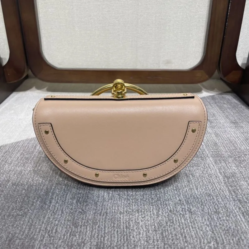 Alternative view of Chloe Nude Leather Crossbody Saddle Bag