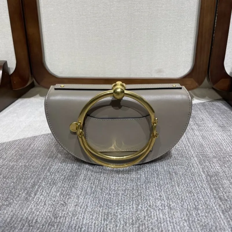 Chloe Taupe Saddle Crossbody Bag - Image 4