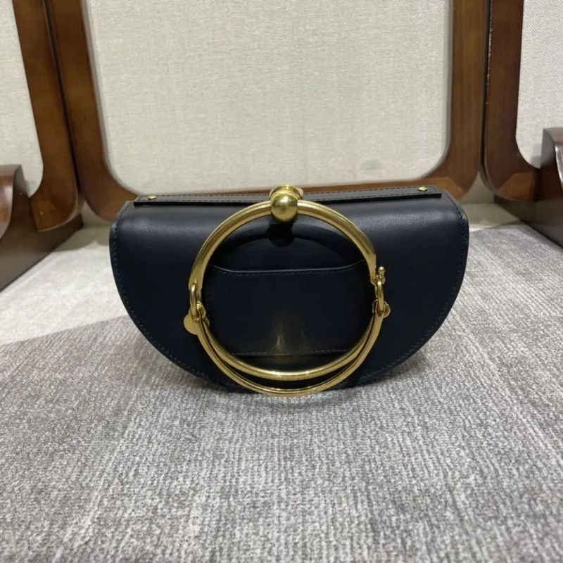 Chloe Black Leather Crossbody Saddle Bag - Image 4