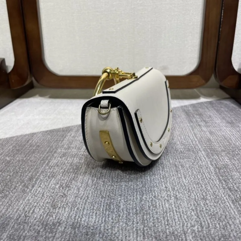 Chloe White Leather Crossbody Bag - Image 3