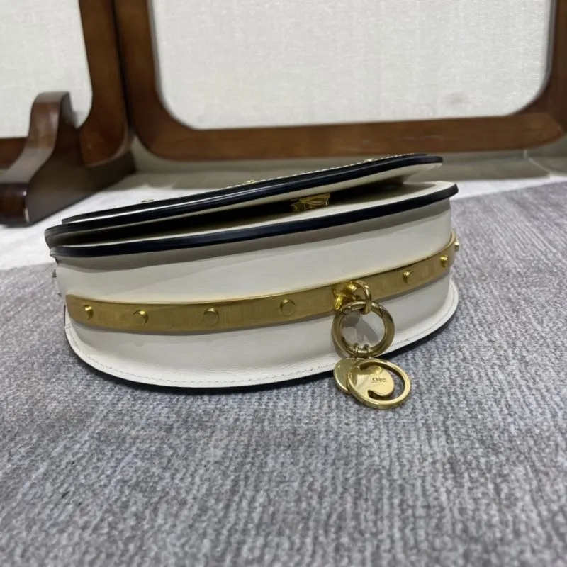 Chloe White Leather Crossbody Bag - Image 5