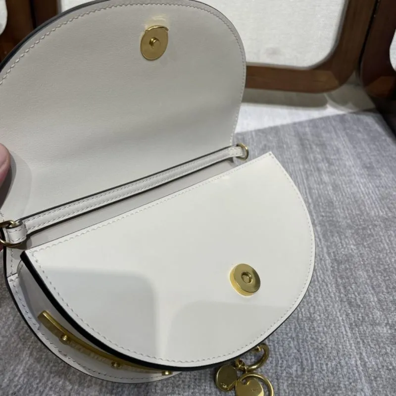 Chloe White Leather Crossbody Bag - Image 7