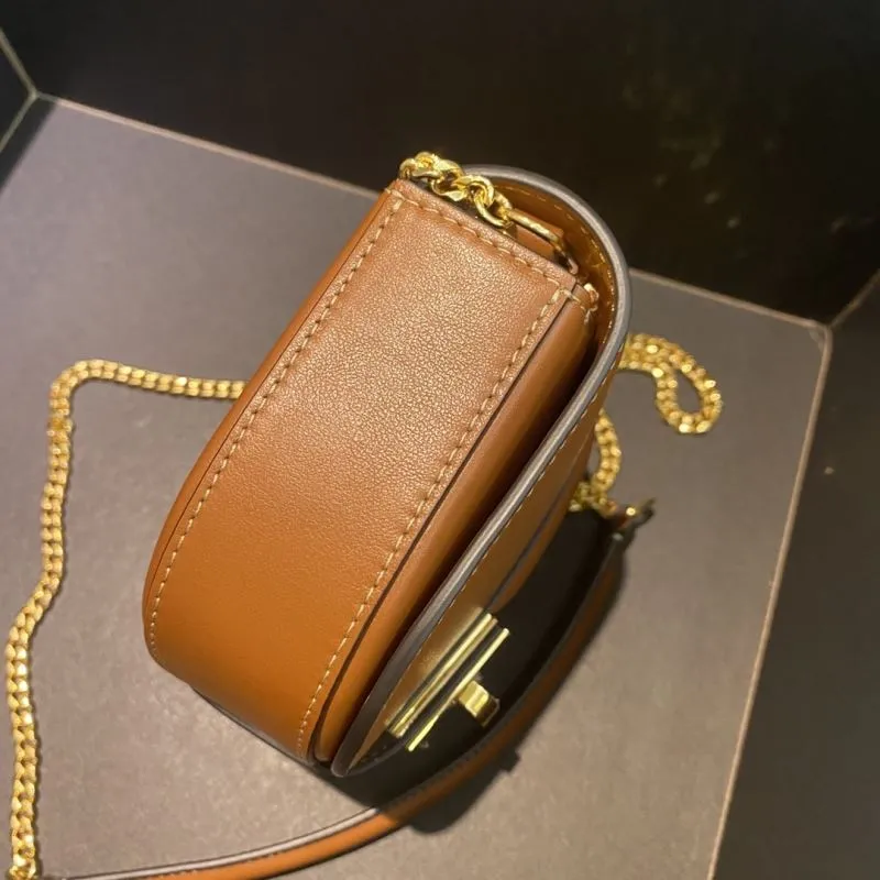Celine Brown Leather Satchel Bag 345 - Image 3