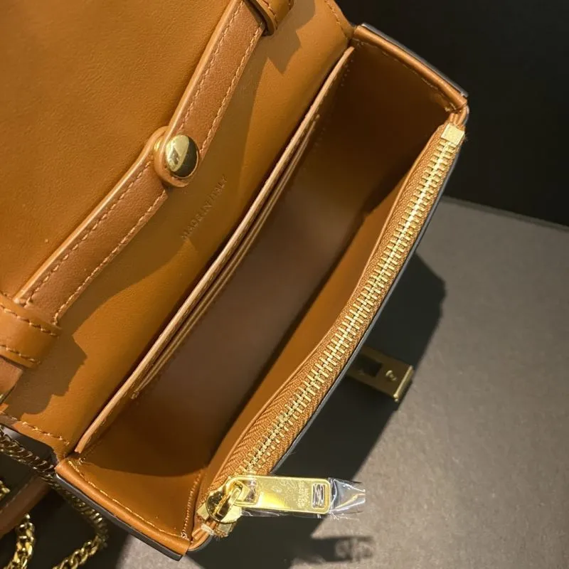 Celine Brown Leather Satchel Bag 345 - Image 7
