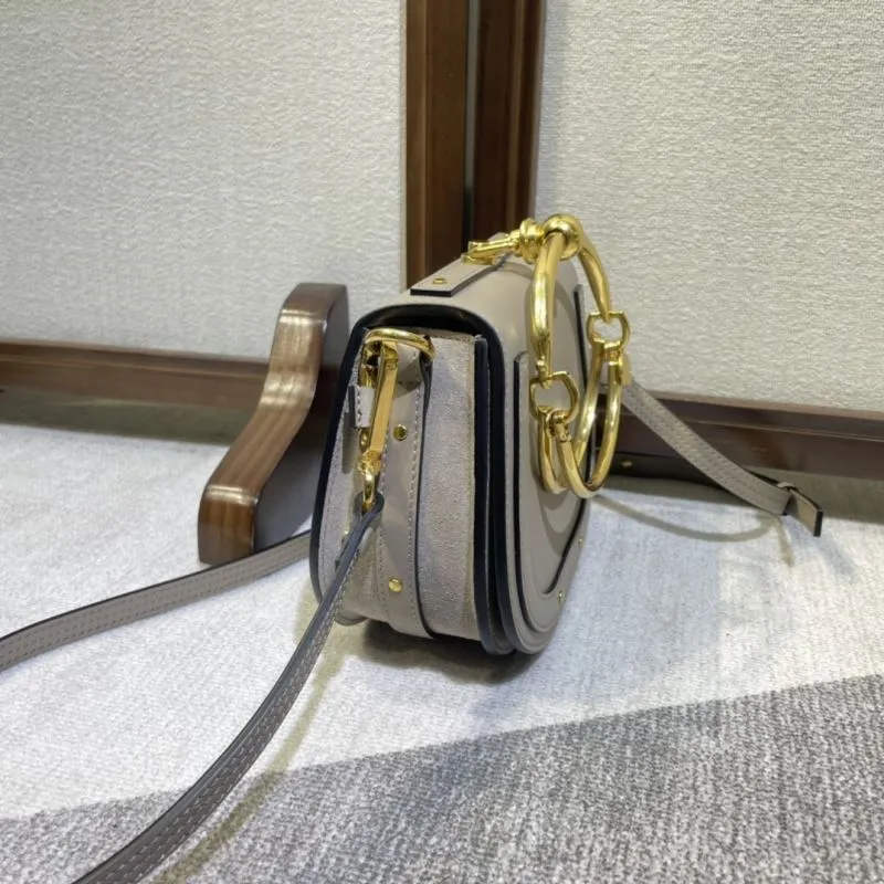 Alternative view of Celine Light Gray Satchel Crossbody Bag 346