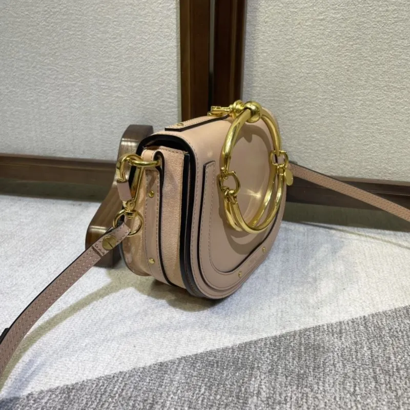 Alternative view of Chloe Blush Pink Crossbody Saddle Bag