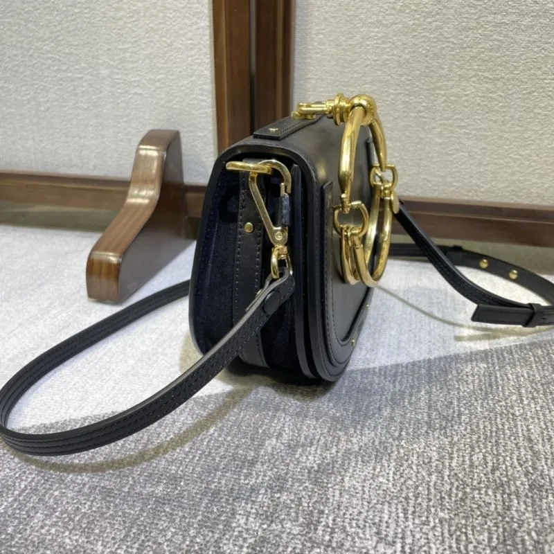 Alternative view of Celine Black Leather Satchel Crossbody Bag 348