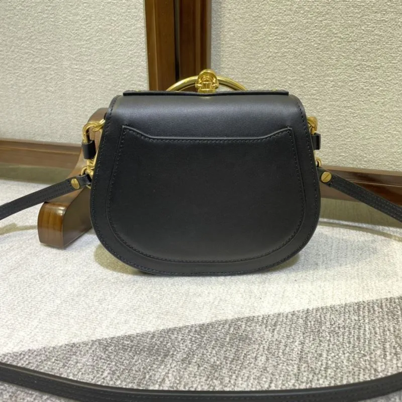 Celine Black Leather Satchel Crossbody Bag 348 - Image 3
