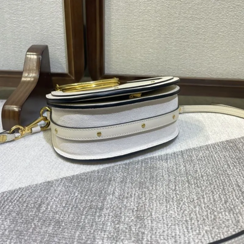 Chloe Cream Crossbody Satchel Bag - Image 4