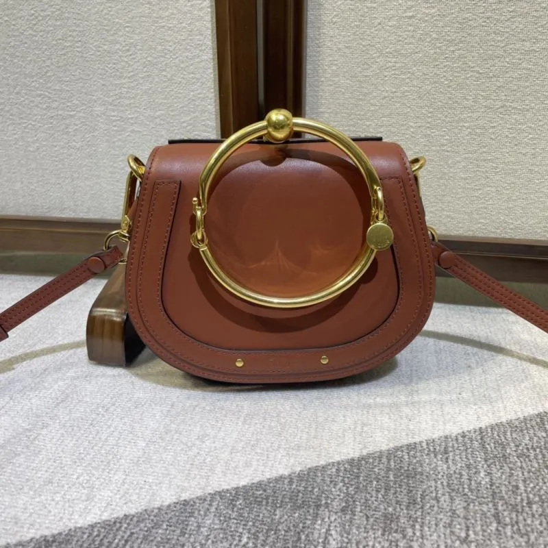 Celine Brown Leather Satchel Crossbody Bag 350