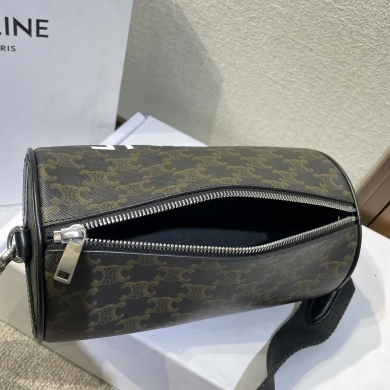 Celine Monogram Barrel Crossbody Bag - Image 8