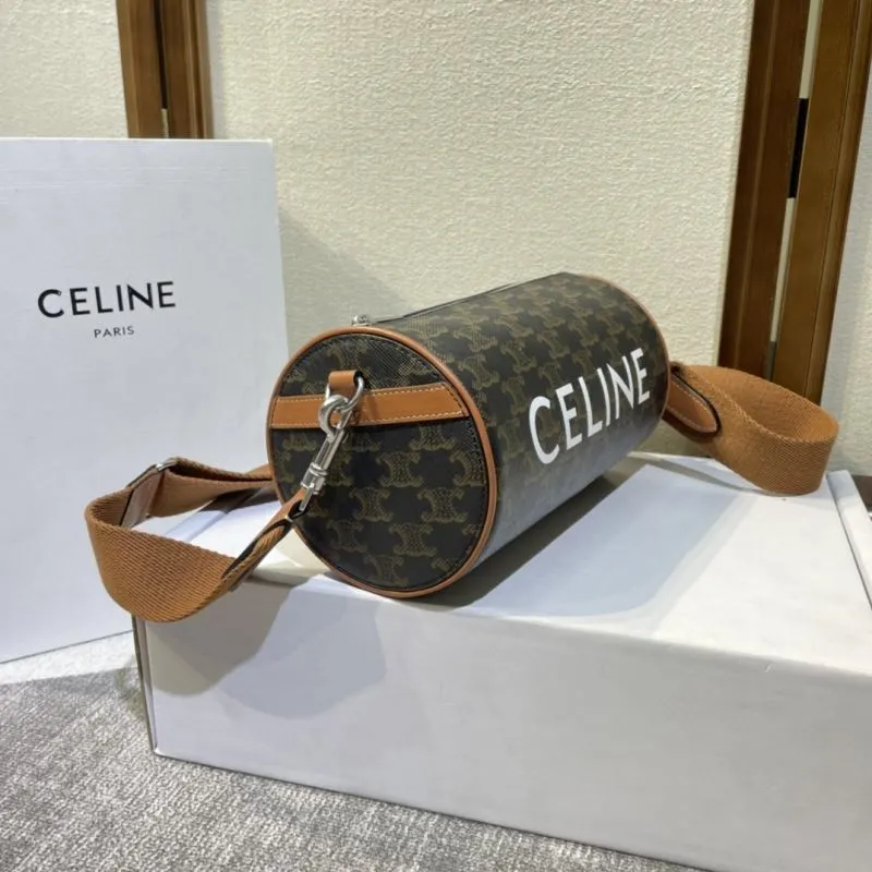Alternative view of Celine Monogram Brown Barrel Crossbody Bag 352