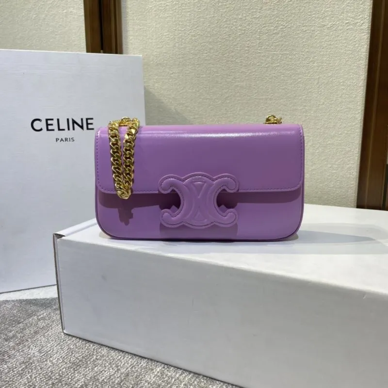 Celine Purple Chain Satchel Bag 353