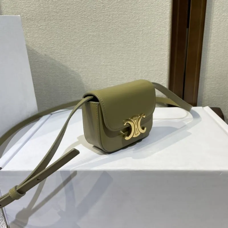 Celine Olive Green Mini Crossbody Bag - Image 3