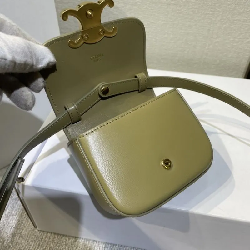 Celine Olive Green Mini Crossbody Bag - Image 5