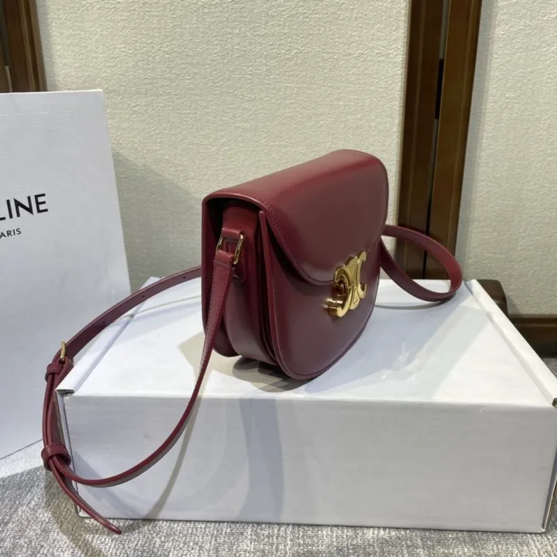 Alternative view of Celine Burgundy Saddle Crossbody Bag 364