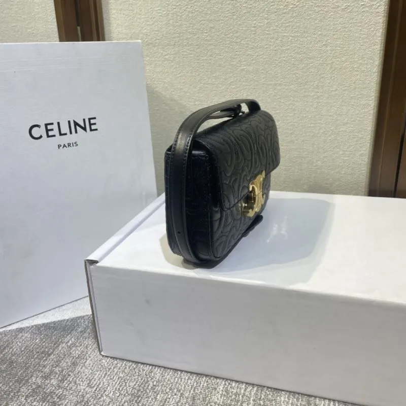 Alternative view of Celine Black Quilted Satchel Bag 366
