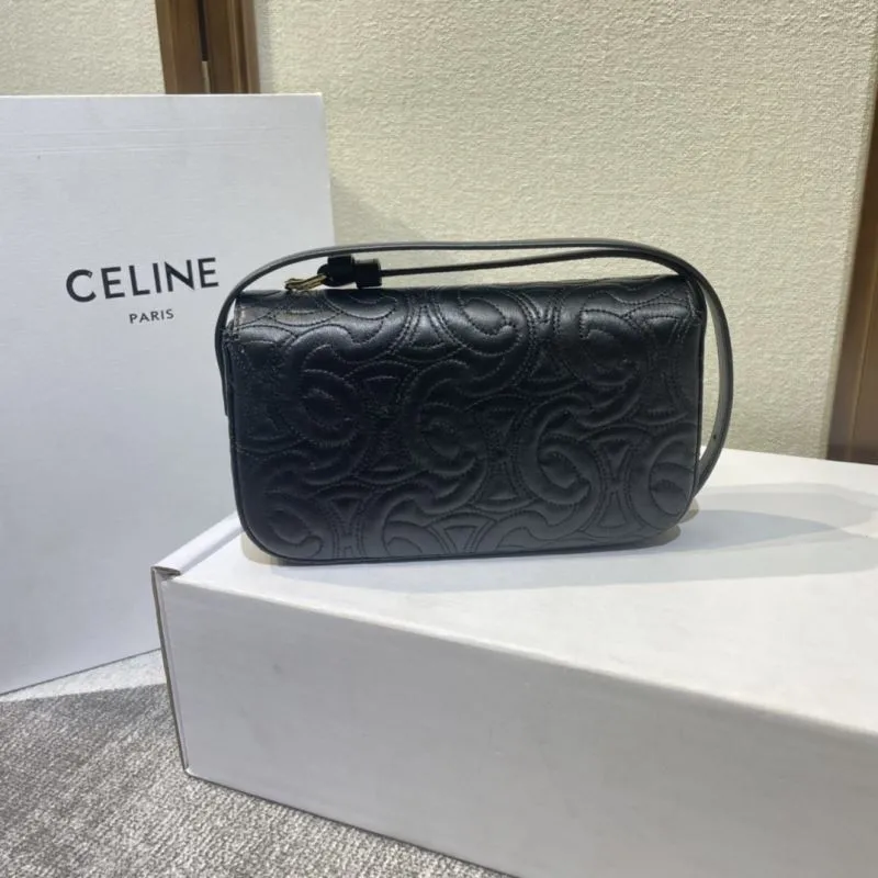 Celine Black Quilted Satchel Bag 366 - Image 3