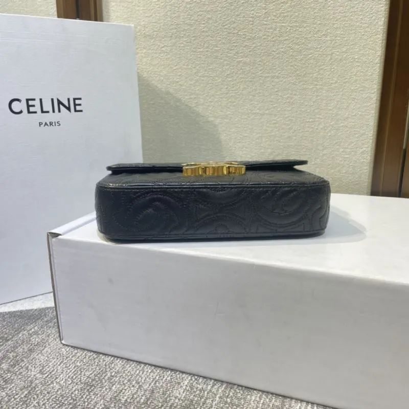 Celine Black Quilted Satchel Bag 366 - Image 4