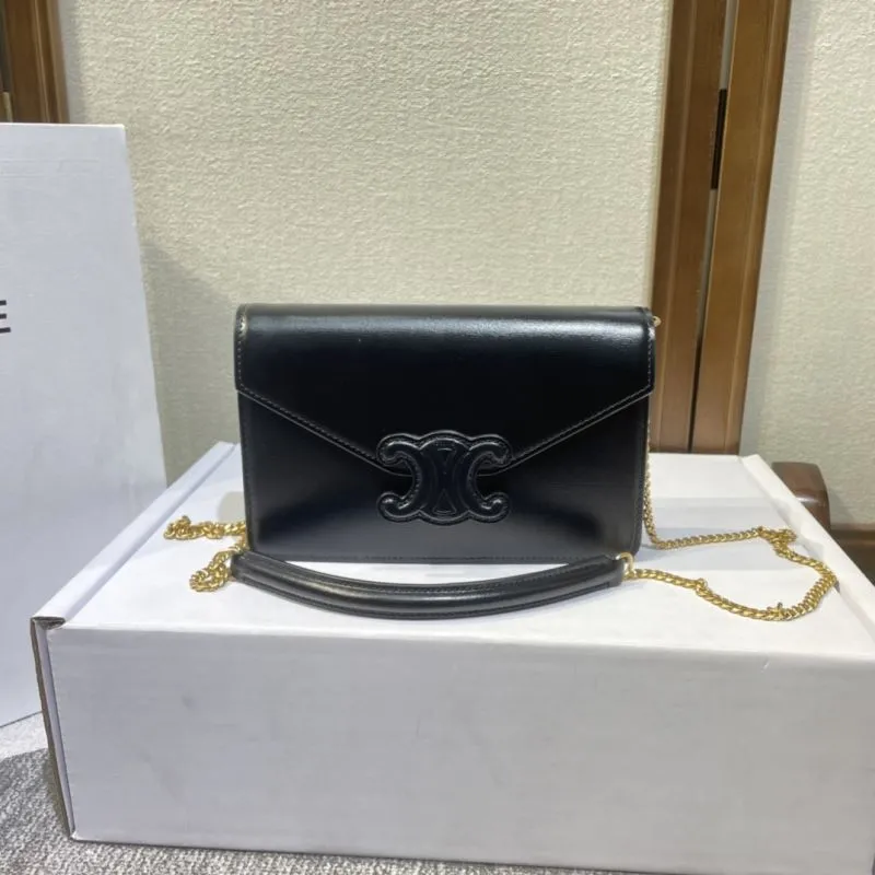 Alternative view of Celine Black Leather Satchel Bag 373
