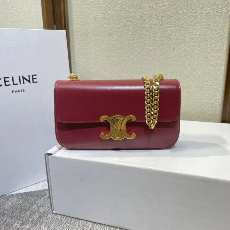 Alternative view of Celine Burgundy Leather Satchel Bag 381