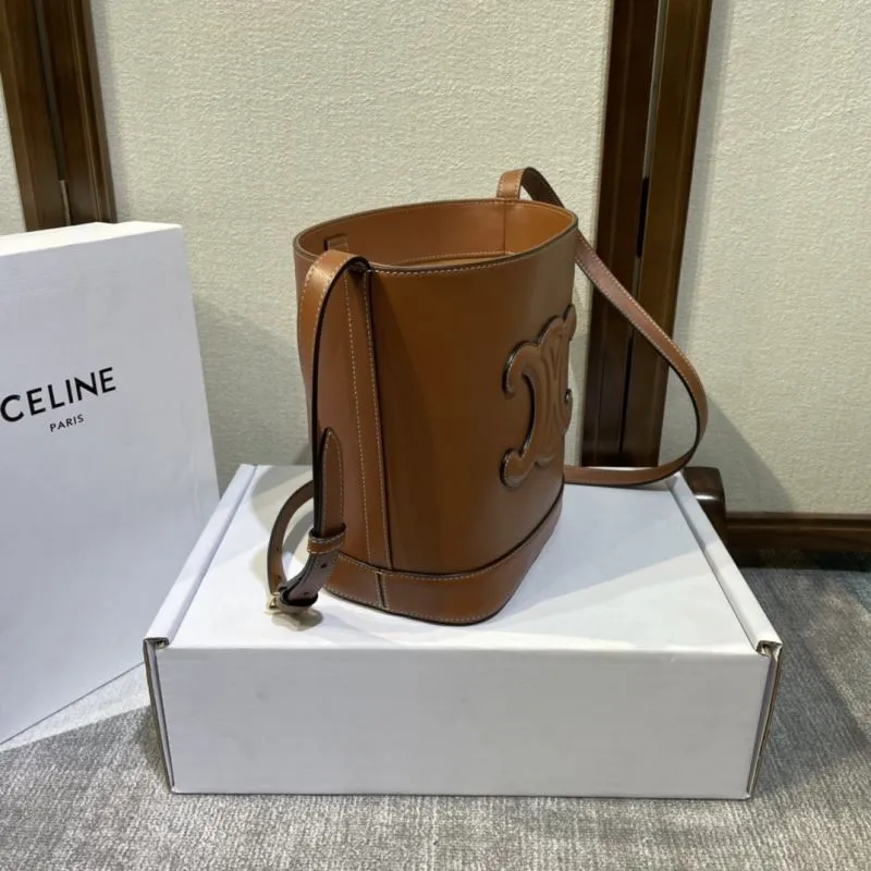 Alternative view of Celine Brown Bucket Shoulder Bag 384