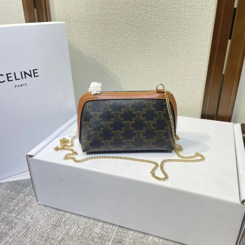 Celine Triomphe Chain Crossbody Bag 387 - Image 3