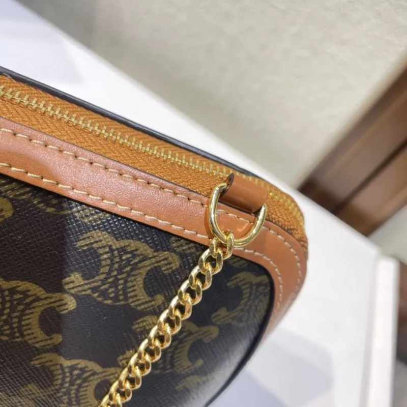 Celine Triomphe Chain Crossbody Bag 387 - Image 6