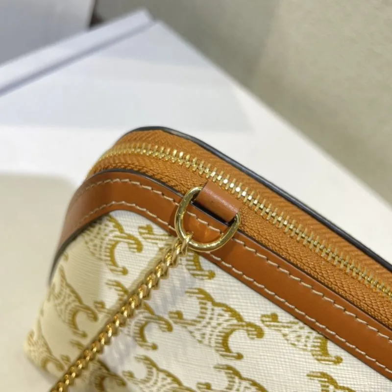 Celine White Monogram Chain Crossbody Bag 388 - Image 6