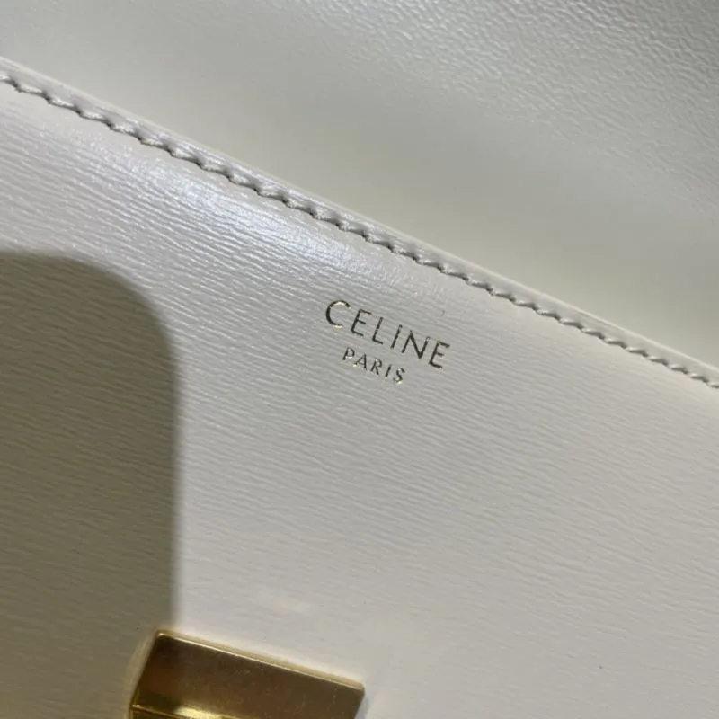 Celine Cream Satchel Bag 391 - Image 8