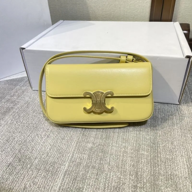 Celine Pale Yellow Satchel Bag 396