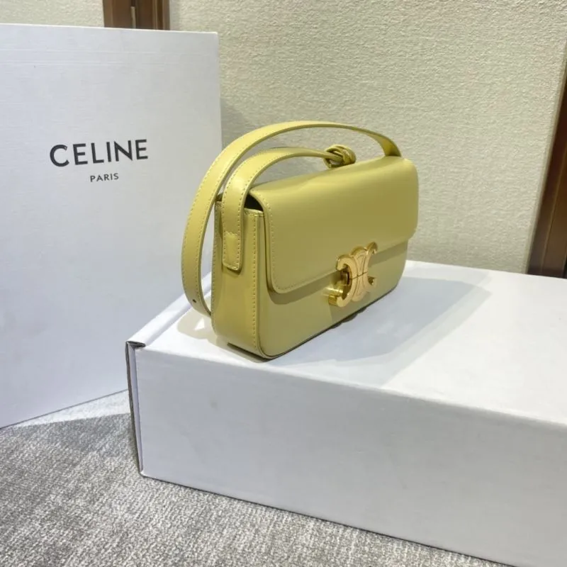 Celine Pale Yellow Satchel Bag 396 - Image 3