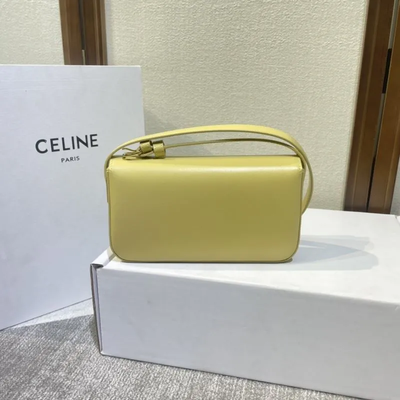 Celine Pale Yellow Satchel Bag 396 - Image 4