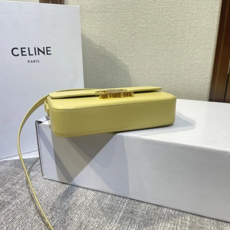 Celine Pale Yellow Satchel Bag 396 - Image 5