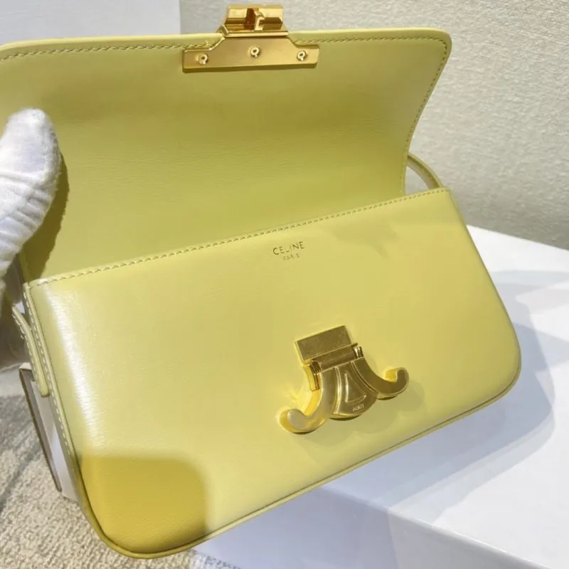Celine Pale Yellow Satchel Bag 396 - Image 7
