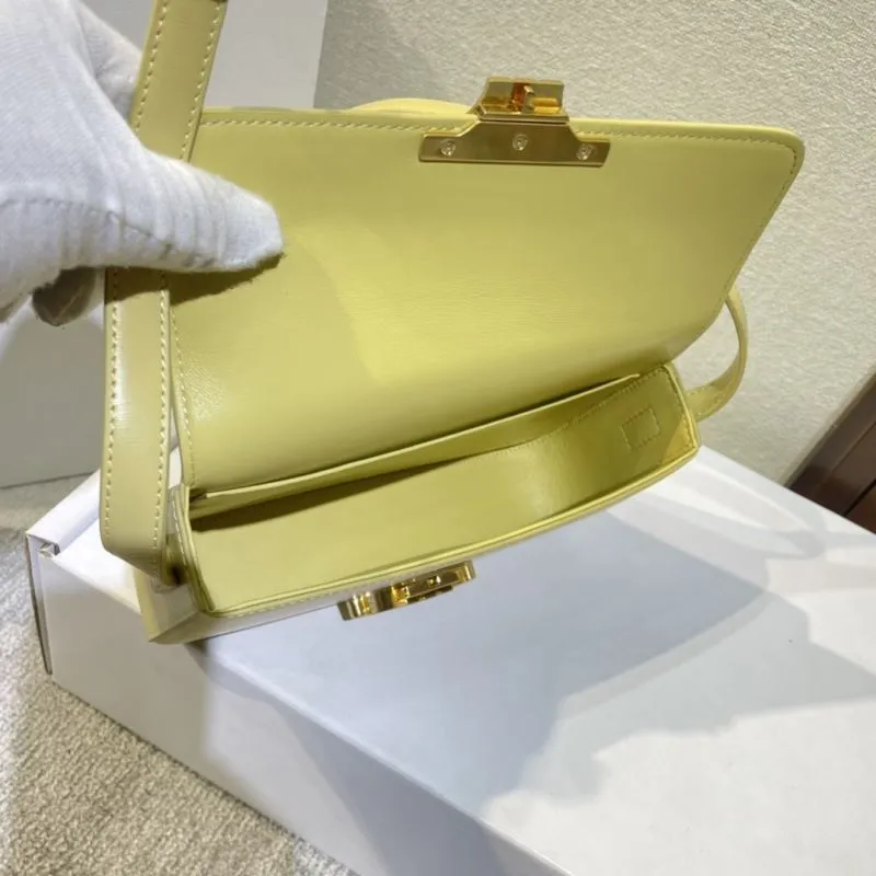 Celine Pale Yellow Satchel Bag 396 - Image 9