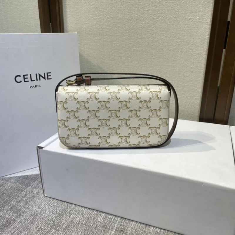 Celine White Monogram Satchel Bag 397 - Image 4