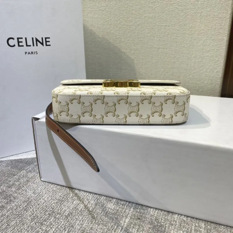 Celine White Monogram Satchel Bag 397 - Image 5