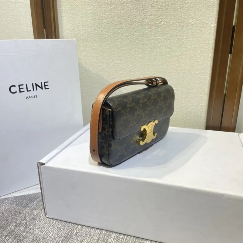Celine Brown Monogram Satchel Bag - Image 3