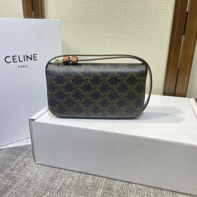 Celine Brown Monogram Satchel Bag - Image 4