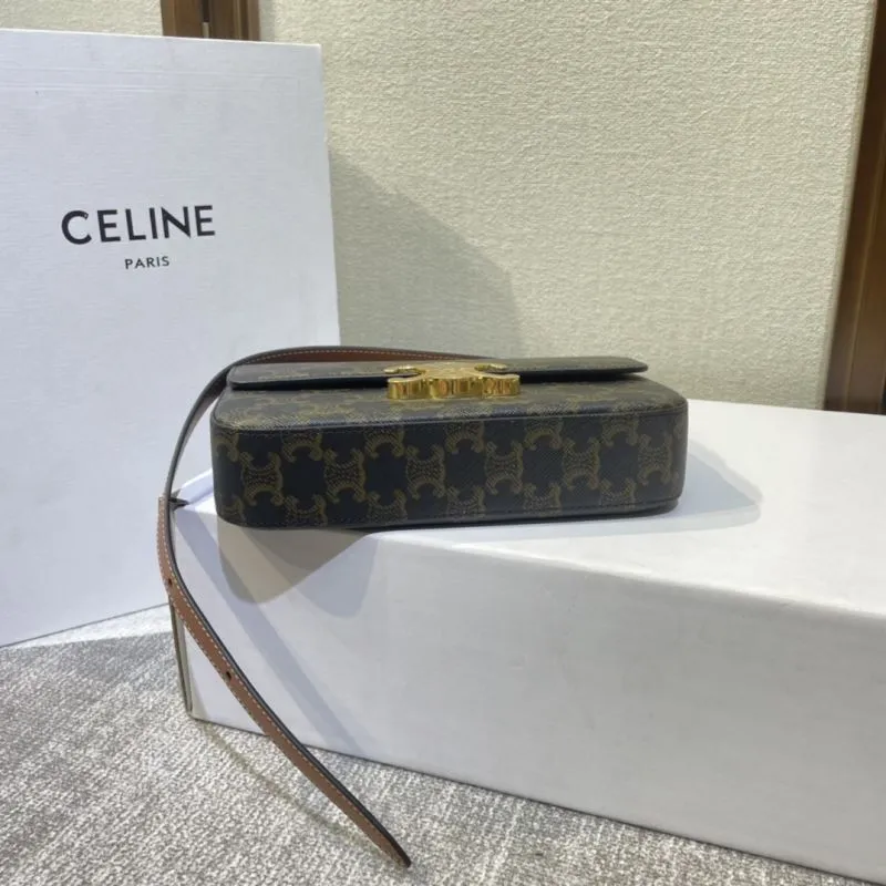 Celine Brown Monogram Satchel Bag - Image 5
