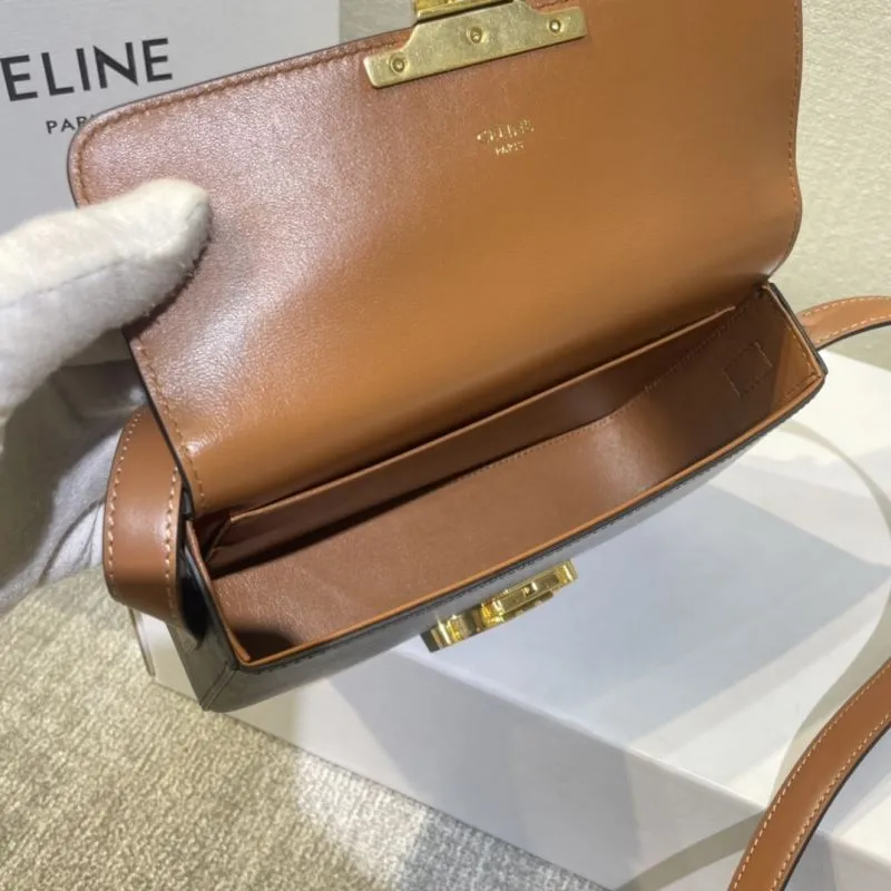 Celine Brown Monogram Satchel Bag - Image 9