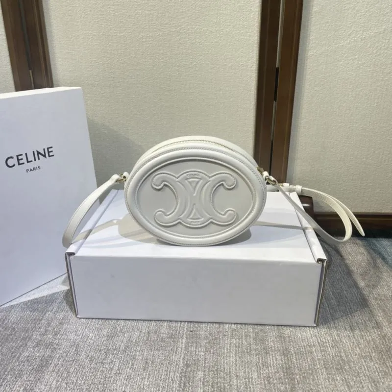 Alternative view of Celine White Round Crossbody Bag