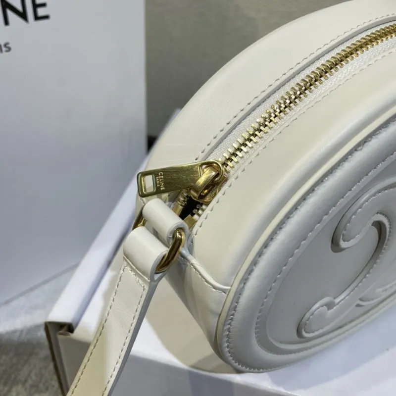Celine White Round Crossbody Bag - Image 5