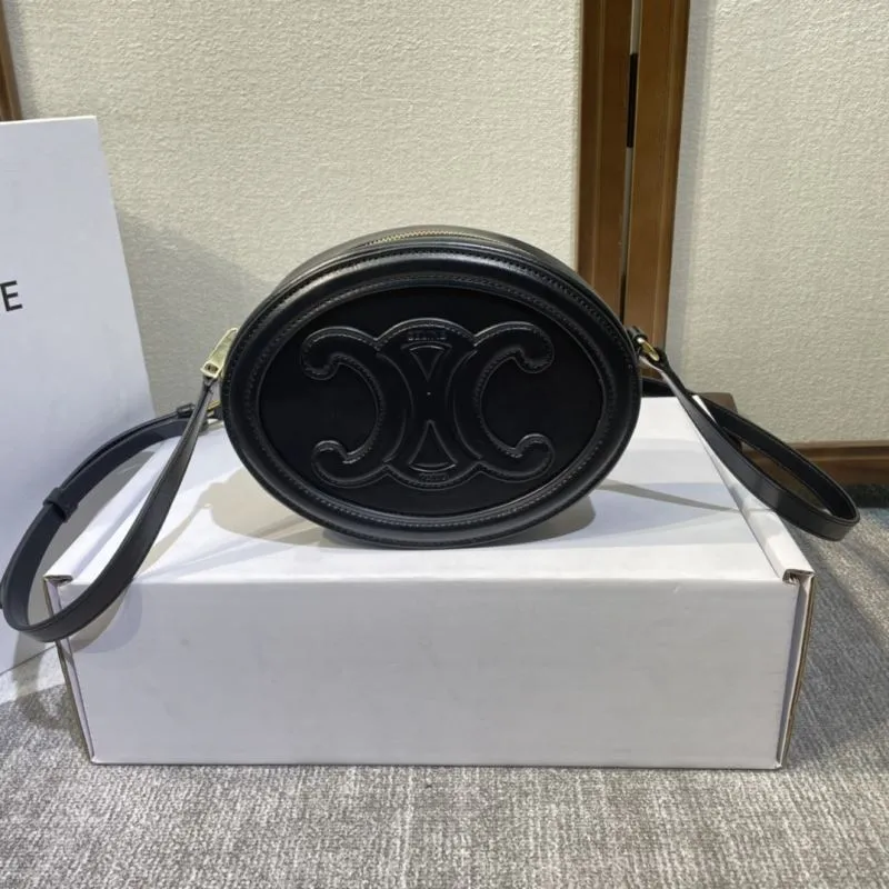 Alternative view of Celine Black Round Crossbody Satchel Bag