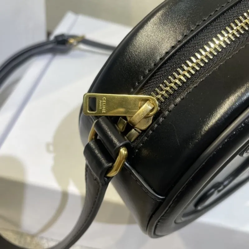 Celine Black Round Crossbody Satchel Bag - Image 5