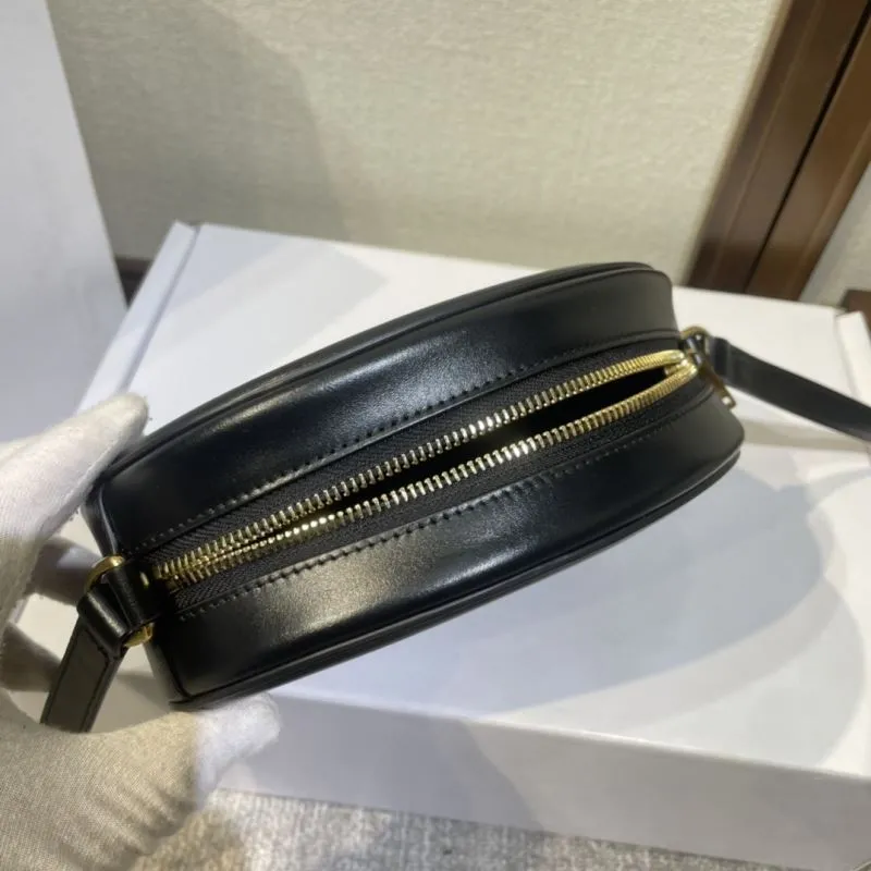 Celine Black Round Crossbody Satchel Bag - Image 7