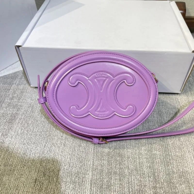 Celine Purple Round Crossbody Bag