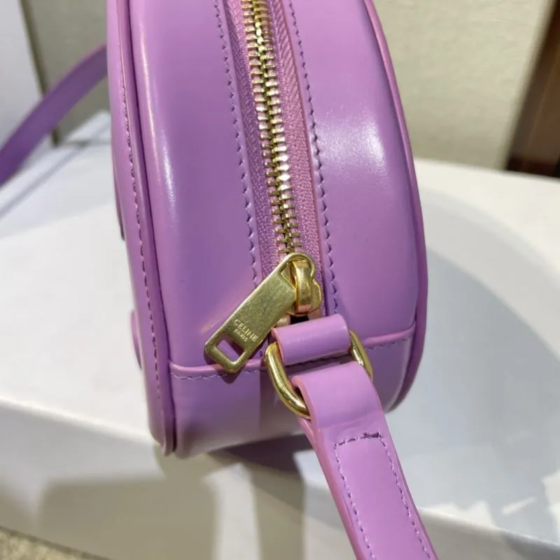 Celine Purple Round Crossbody Bag - Image 5