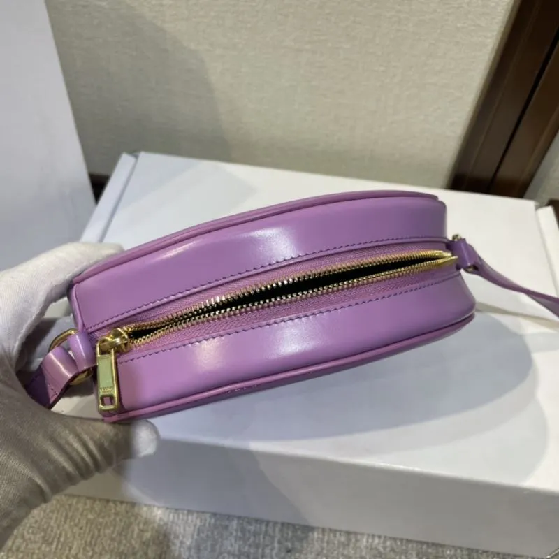 Celine Purple Round Crossbody Bag - Image 7